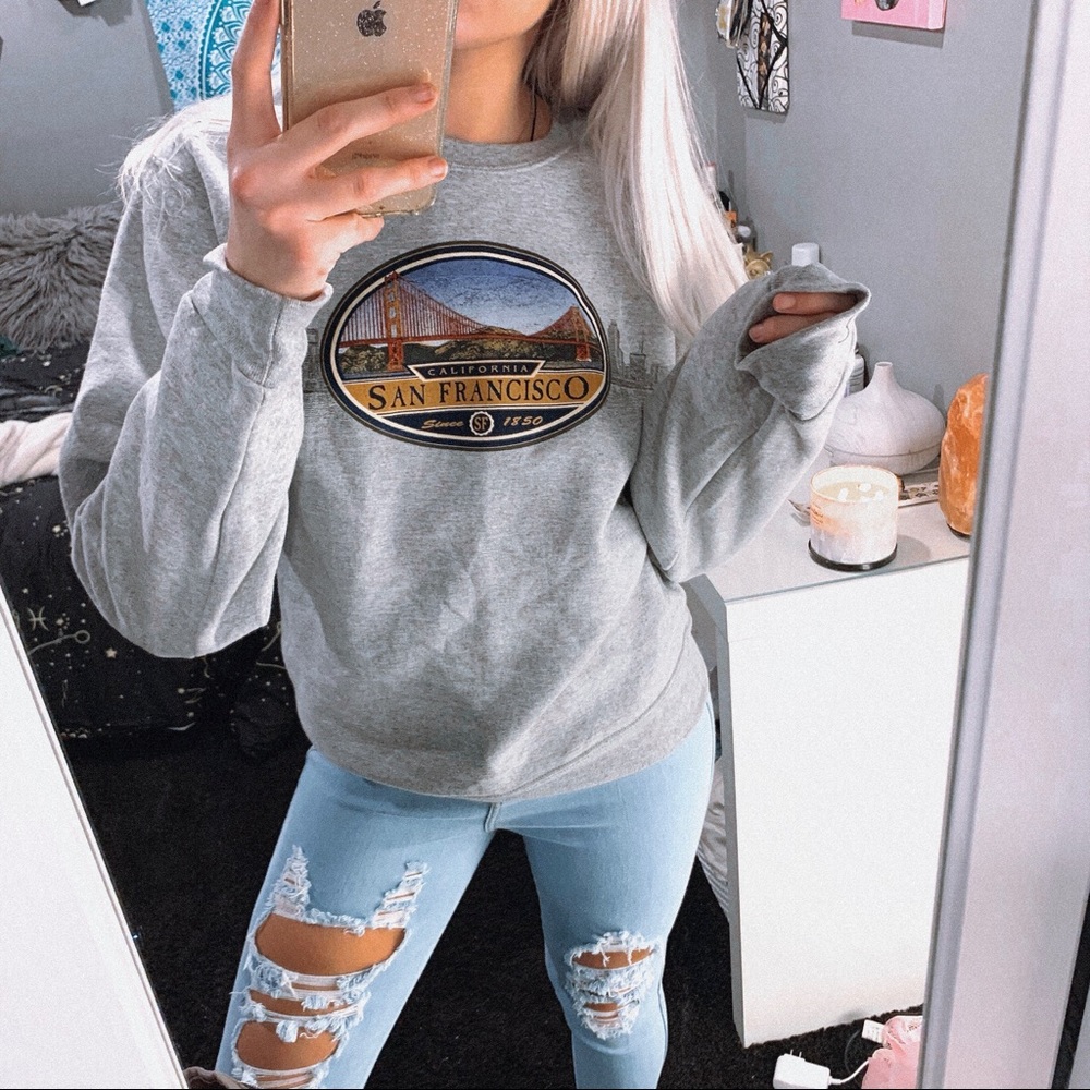 San Francisco California Gray Sweatshirt